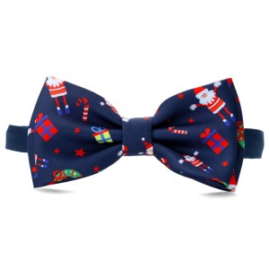 Mucha Mikołaje granat/czerwień  z poszetką