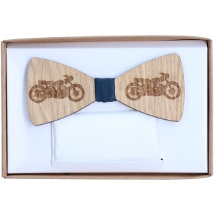 Mucha Drewniana Motocykl z poszetką