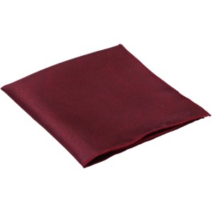 Poszetka jedwabna bordowa gładka 