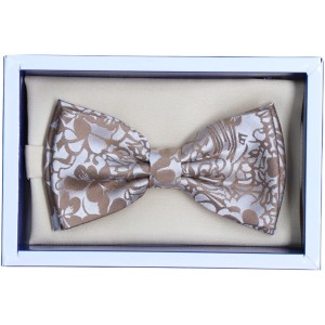 Mucha srebrna  Beżowe kwiaty