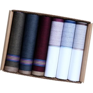 Zestaw chusteczek bawełnianych 6 szt  w pudełku 