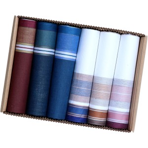 Zestaw chusteczek bawełnianych 6 szt  w pudełku 