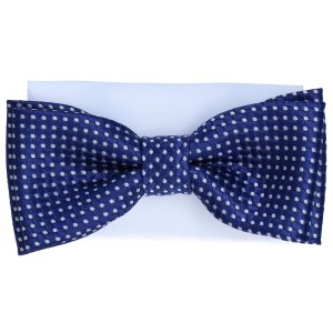 Mucha dziecięca Tkany wzorek granatowo-biała 