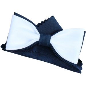 Mucha dziecięca Granatowo-biała z poszetką