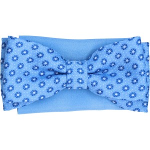 Mucha dziecięca Grochy - niebieska  z poszetką