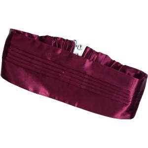 Pas smokingowy  - bordo
