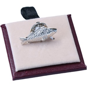 Pin do butonierki Rybka- srebrna