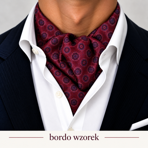 Bordowa ascota w eleganckim stylu.png
