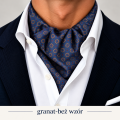 granatowy-askot-fular-jedwabny